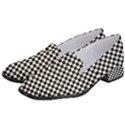 Black And White Checkerboard Background Board Checker Women s Classic Loafer Heels View2