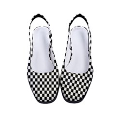 Black And White Checkerboard Background Board Checker Women s Classic Slingback Heels