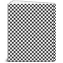 Black And White Checkerboard Background Board Checker 8  x 10  Hardcover Notebook View2