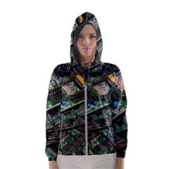 Computer Ram Tech - Women s Hooded Windbreaker by Amaryn4rt