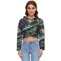 Computer Ram Tech - Women s Lightweight Cropped Hoodie by Amaryn4rt