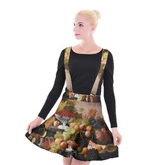 Abundance Of Fruit Severin Roesen Suspender Skater Skirt by Amaryn4rt