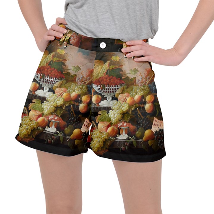 Abundance Of Fruit Severin Roesen Women s Ripstop Shorts