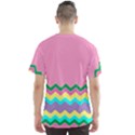 Easter Chevron Pattern Stripes Men s Sport Mesh Tee View2