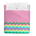 Easter Chevron Pattern Stripes Duvet Cover Double Side (Full/ Double Size) View1