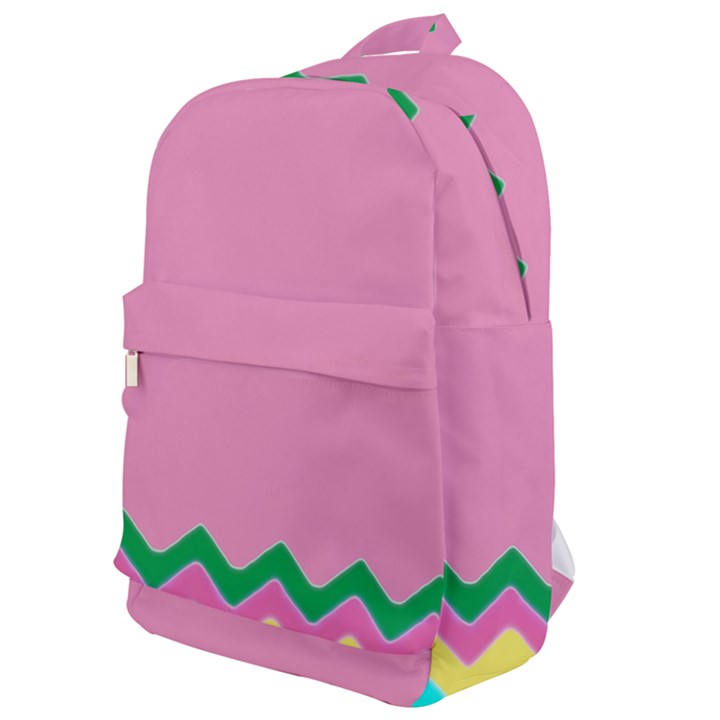 Easter Chevron Pattern Stripes Classic Backpack