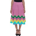 Easter Chevron Pattern Stripes Perfect Length Midi Skirt View1