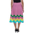 Easter Chevron Pattern Stripes Perfect Length Midi Skirt View2