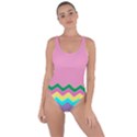 Easter Chevron Pattern Stripes Bring Sexy Back Swimsuit View1