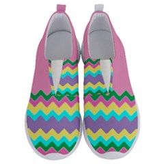 Easter Chevron Pattern Stripes No Lace Lightweight Shoes by Amaryn4rt