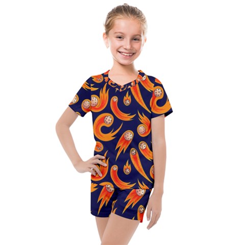 Space Patterns Pattern Kids  Mesh Tee And Shorts Set by Amaryn4rt