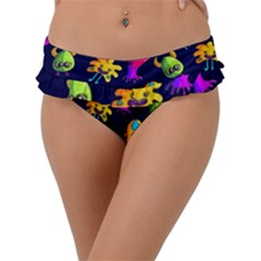 Space Patterns Frill Bikini Bottoms by Amaryn4rt