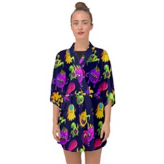 Space Patterns Half Sleeve Chiffon Kimono by Amaryn4rt