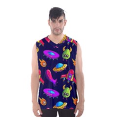 Space Pattern Men s Basketball Tank Top by Amaryn4rt