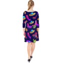 Space Pattern Quarter Sleeve Front Wrap Dress View2