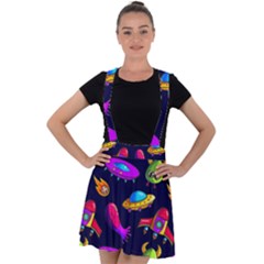 Space Pattern Velvet Suspender Skater Skirt by Amaryn4rt