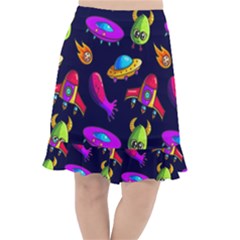 Space Pattern Fishtail Chiffon Skirt by Amaryn4rt