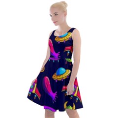 Space Pattern Knee Length Skater Dress by Amaryn4rt