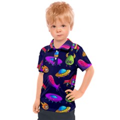 Space Pattern Kids  Polo Tee