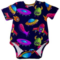 Space Pattern Baby Short Sleeve Bodysuit by Amaryn4rt