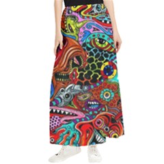 Vector Art Pattern - Maxi Chiffon Skirt by Amaryn4rt