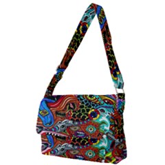 Vector Art Pattern - Full Print Messenger Bag (l) by Amaryn4rt