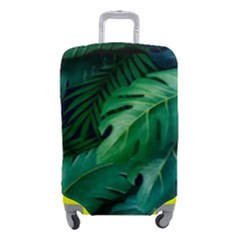 Tropical Green Leaves Background Luggage Cover (small) by Amaryn4rt