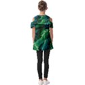 Tropical Green Leaves Background Fold Over Open Sleeve Top View2