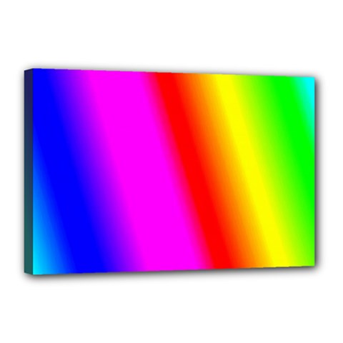 Multi Color Rainbow Background Canvas 18  X 12  (stretched) by Amaryn4rt