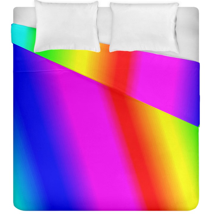 Multi color rainbow background Duvet Cover Double Side (King Size)