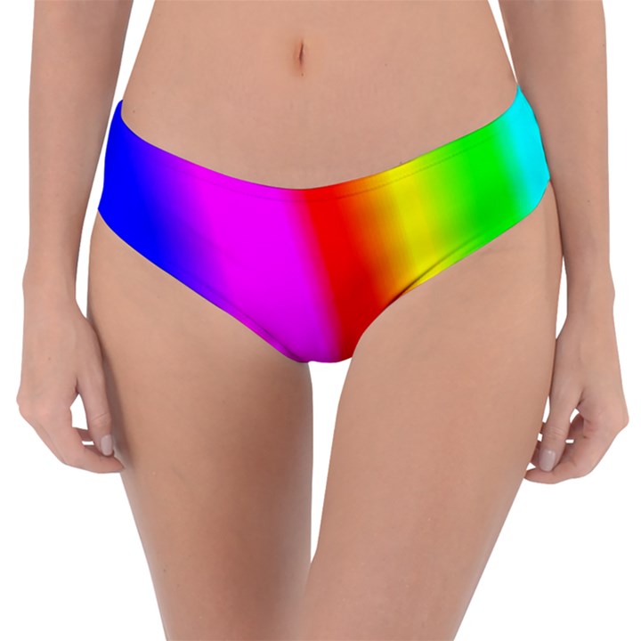 Multi color rainbow background Reversible Classic Bikini Bottoms