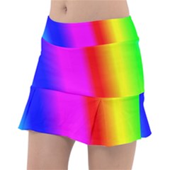 Multi Color Rainbow Background Classic Tennis Skirt by Amaryn4rt