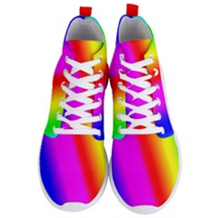 Multi Color Rainbow Background Men s Lightweight High Top Sneakers by Amaryn4rt