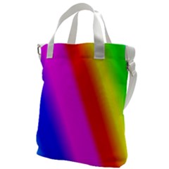 Multi Color Rainbow Background Canvas Messenger Bag by Amaryn4rt