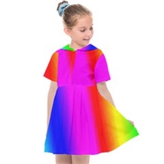 Multi Color Rainbow Background Kids  Sailor Dress by Amaryn4rt