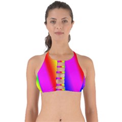 Multi Color Rainbow Background Perfectly Cut Out Bikini Top by Amaryn4rt