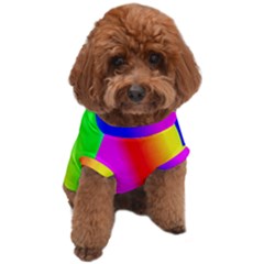 Multi Color Rainbow Background Dog T-shirt by Amaryn4rt