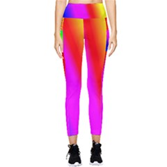 Multi Color Rainbow Background Pocket Leggings  by Amaryn4rt