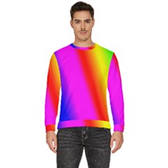 Multi Color Rainbow Background Men s Fleece Sweatshirt by Amaryn4rt