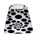 Dot dots round black and white Fitted Sheet (Single Size) View1