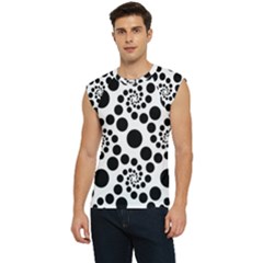 Dot Dots Round Black And White Men s Raglan Cap Sleeve Tee by Amaryn4rt