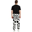 Dot dots round black and white Men s Elastic Waist Pants View2