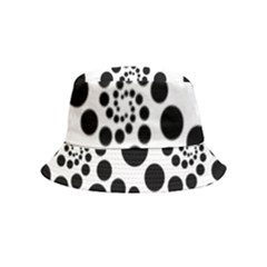 Dot Dots Round Black And White Inside Out Bucket Hat (kids) by Amaryn4rt