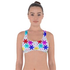 Snowflake Pattern Repeated Got No Strings Sports Bra by Amaryn4rt