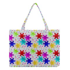 Snowflake Pattern Repeated Medium Tote Bag by Amaryn4rt