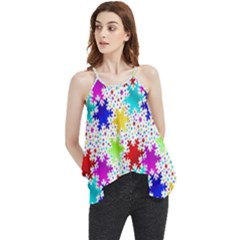 Snowflake Pattern Repeated Flowy Camisole Tank Top by Amaryn4rt