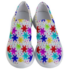 Snowflake Pattern Repeated Women s Lightweight Slip Ons by Amaryn4rt