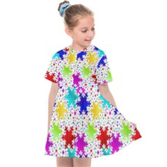 Snowflake Pattern Repeated Kids  Sailor Dress by Amaryn4rt