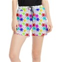 Snowflake Pattern Repeated Women s Runner Shorts View1