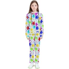 Snowflake Pattern Repeated Kids  Tracksuit by Amaryn4rt